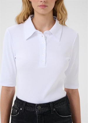 Drew polo bluse Bright White Gestuz 